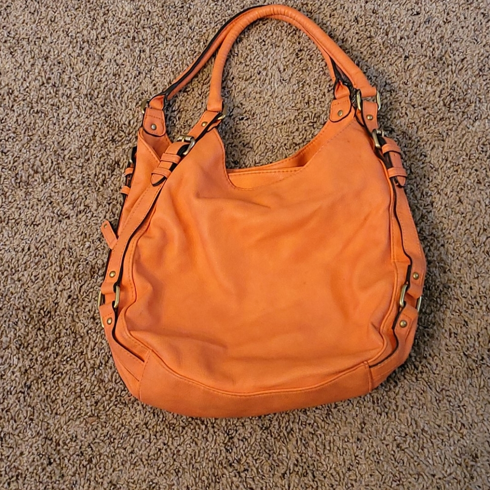 Bright summery soft 3 section large shoulder bag